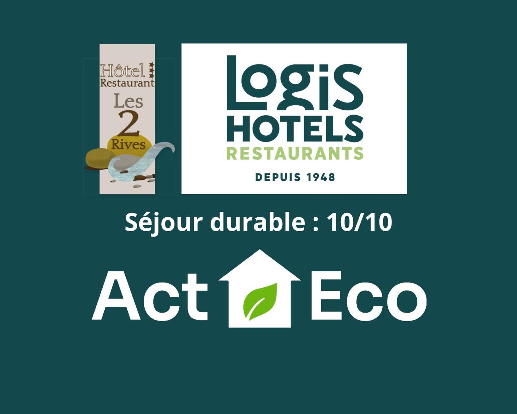 Logis Hotel Restaurant Les 2 Rives - A75, En Bordure De Riviere Banassac Eksteriør bilde